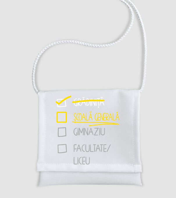Cheklist educație - grădiniță negru model alb pe tricou