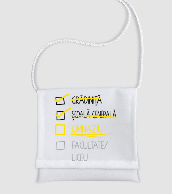 Cheklist educație - Școala primară alb model alb pe tricou