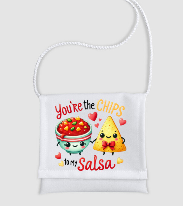 Chips to my Salsa model alb pe tricou