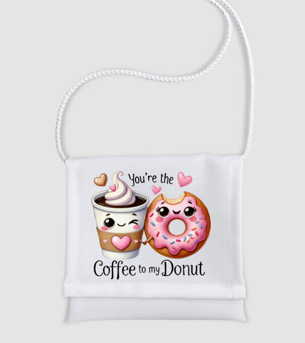 Coffee to my Donut model alb pe tricou