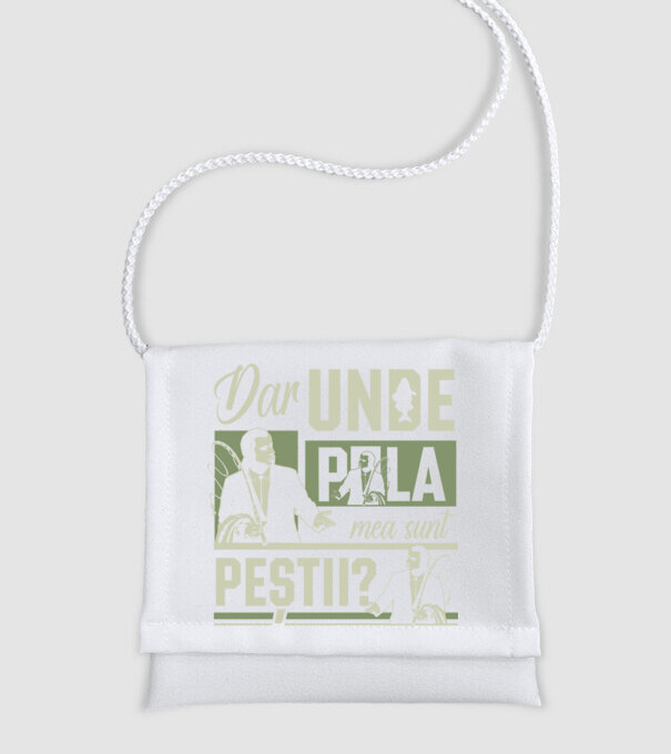 Dar unde p la mea sunt peștii model alb pe tricou