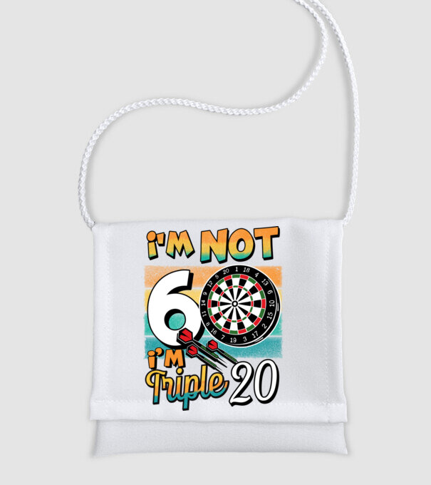 Darts Birthday 60 years old model alb pe tricou
