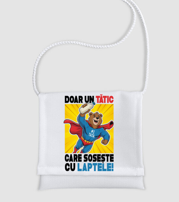 Doar un Tătic Care sosește cu laptele model alb pe tricou