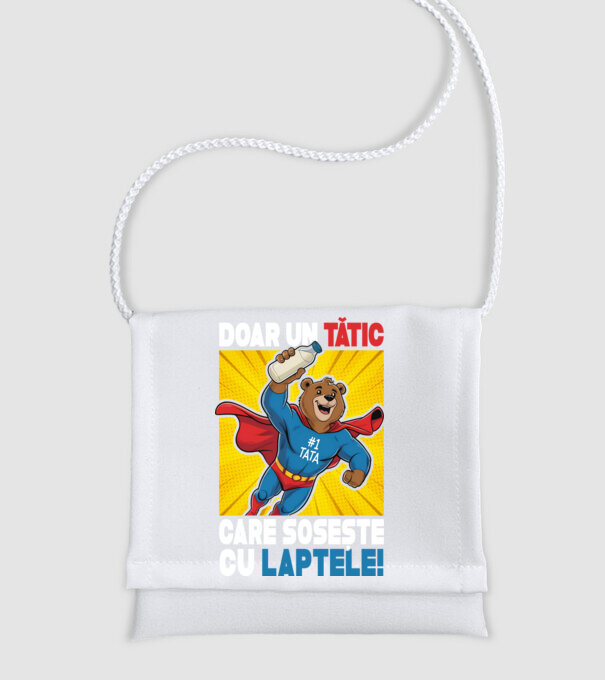 Doar un Tătic Care sosește cu laptele model alb pe tricou