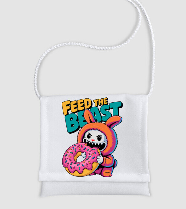 Feed the beast model alb pe tricou