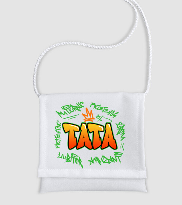 Graffiti tata model alb pe tricou
