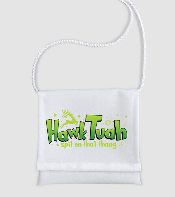 Hawk tuah xmas model alb pe tricou