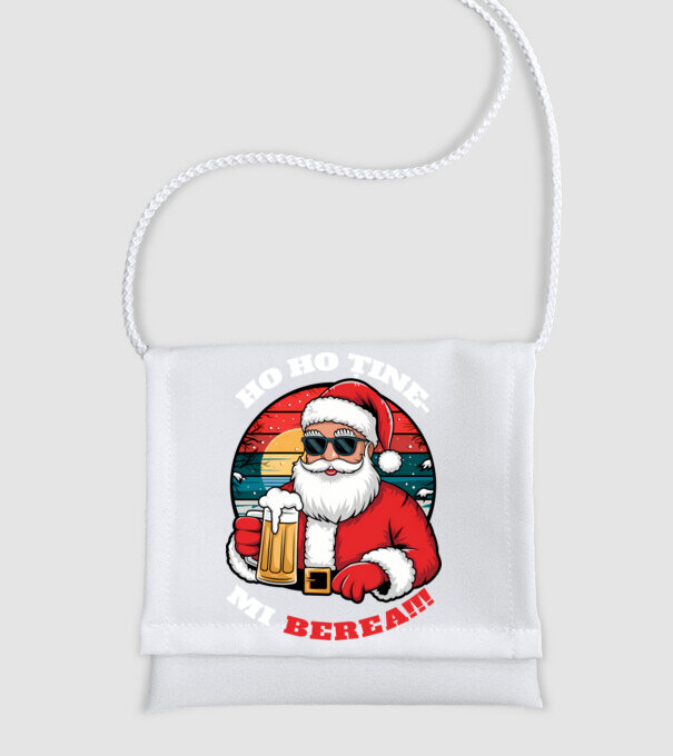 Ho ho ține mi berea! Negru model alb pe tricou