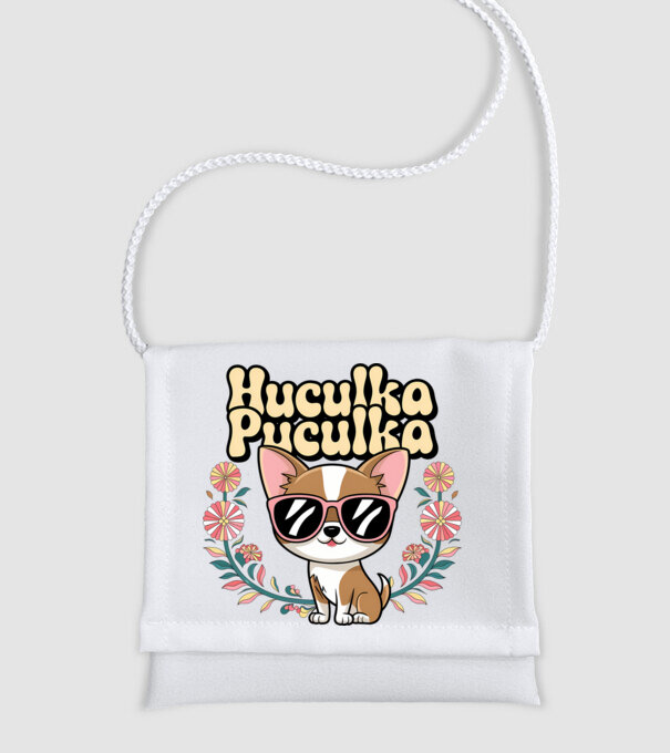 Huculka Puculka câine 1 model alb pe tricou