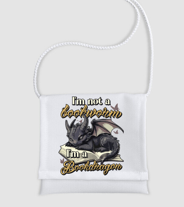 I am not a bookworm i am a bookdragon model alb pe tricou