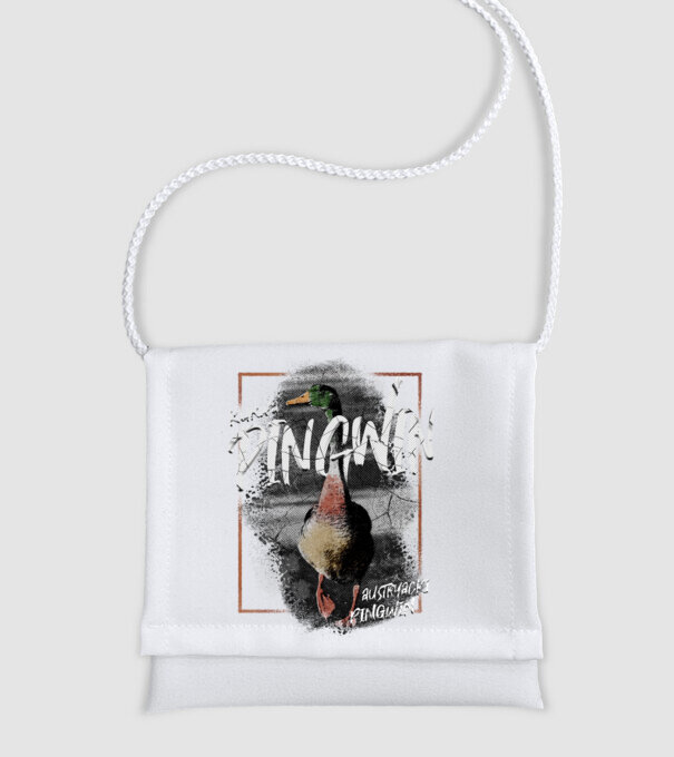 Kurwa pingwin model alb pe tricou