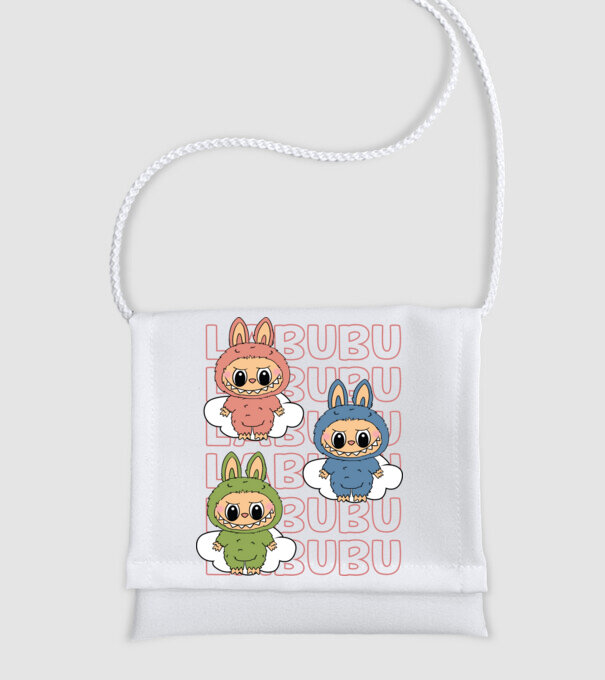 LABUBU model alb pe tricou