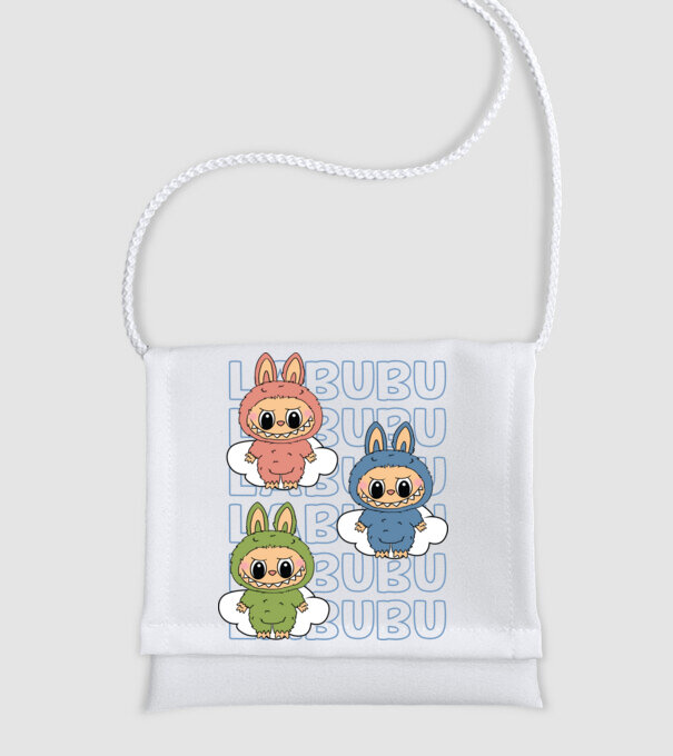 LABUBU model alb pe tricou