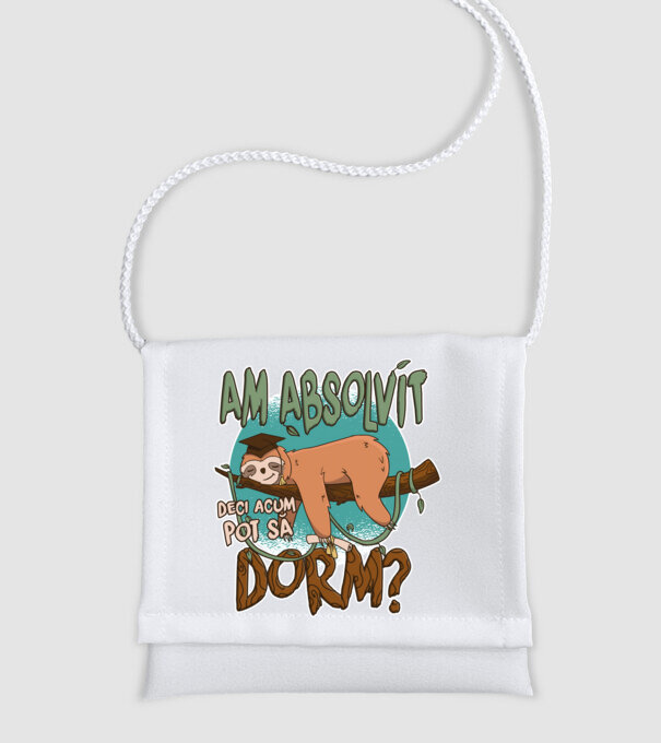 Leneș absolvent 1 model alb pe tricou