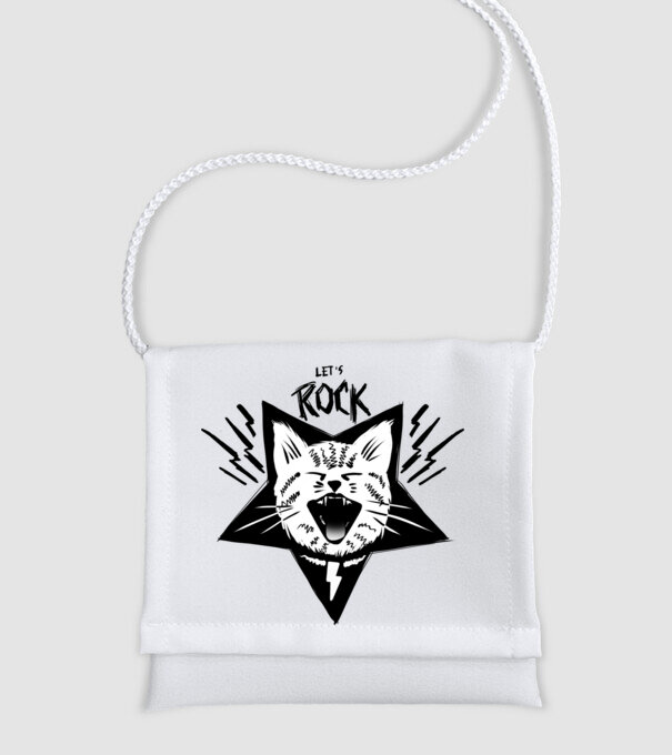 Let's Rock model alb pe tricou