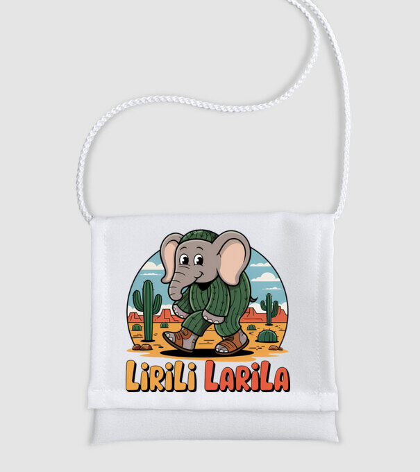 Lirili Larila model alb pe tricou