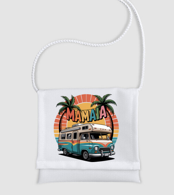 MAMAIA model alb pe tricou