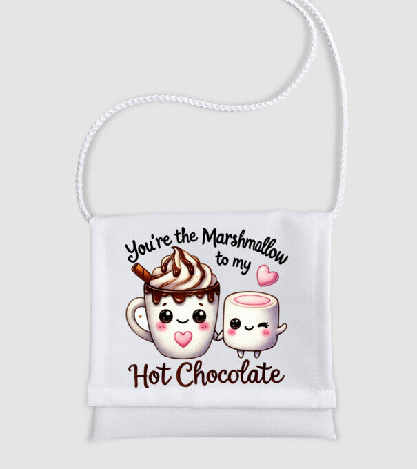 Marshmallow to my Hot Chocolate model alb pe tricou