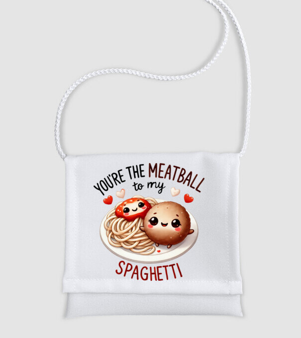 Meatball to my Spaghetti model alb pe tricou