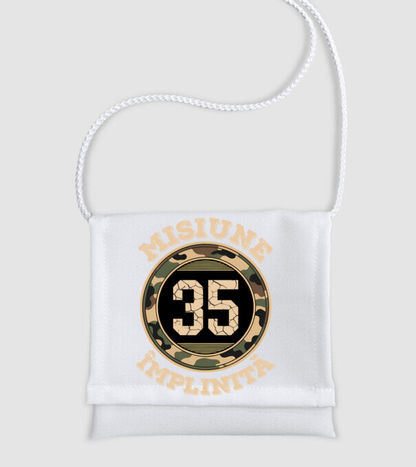 Misiune împlinită 35 model alb pe tricou
