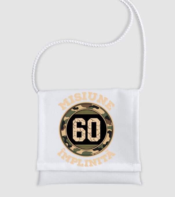 Misiune împlinită 60 model alb pe tricou