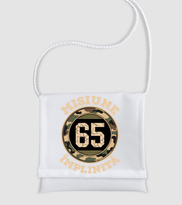 Misiune împlinită 65 model alb pe tricou