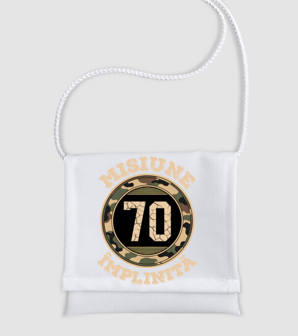 Misiune împlinită 70 model alb pe tricou