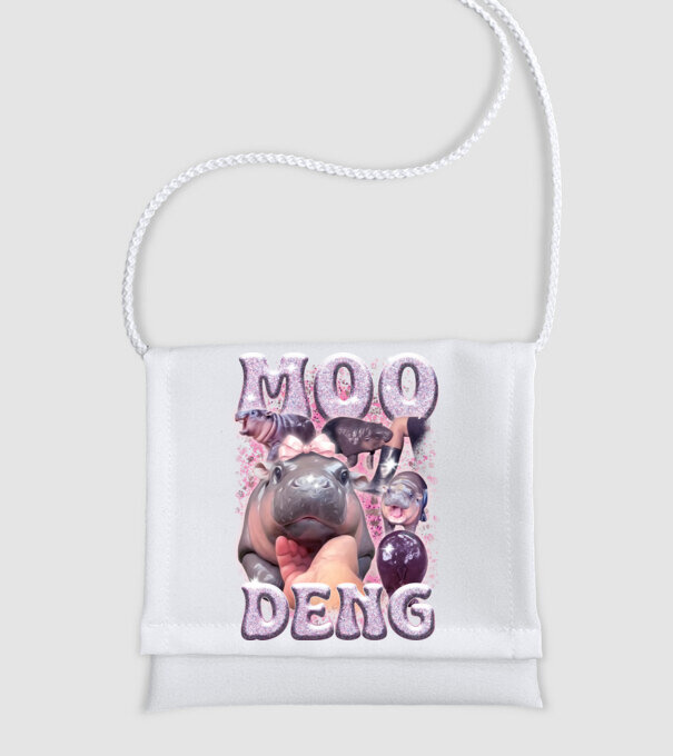 MOO DENG baby hippo model alb pe tricou