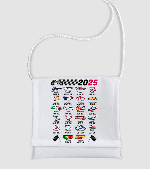 MOTOGP 25 CALENDAR alb model alb pe tricou