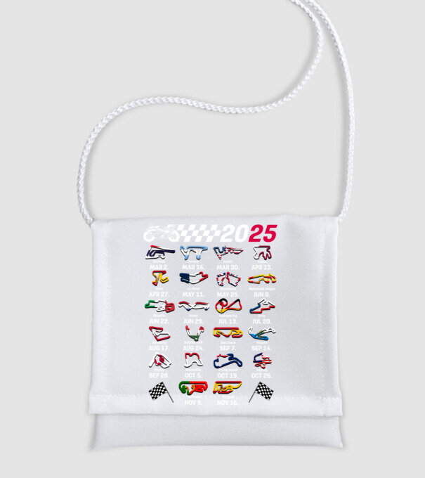 MOTOGP 25 CALENDAR Negru model alb pe tricou