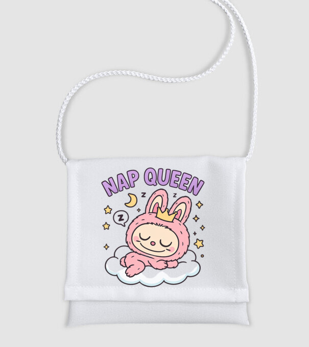 Nap Queen model alb pe tricou