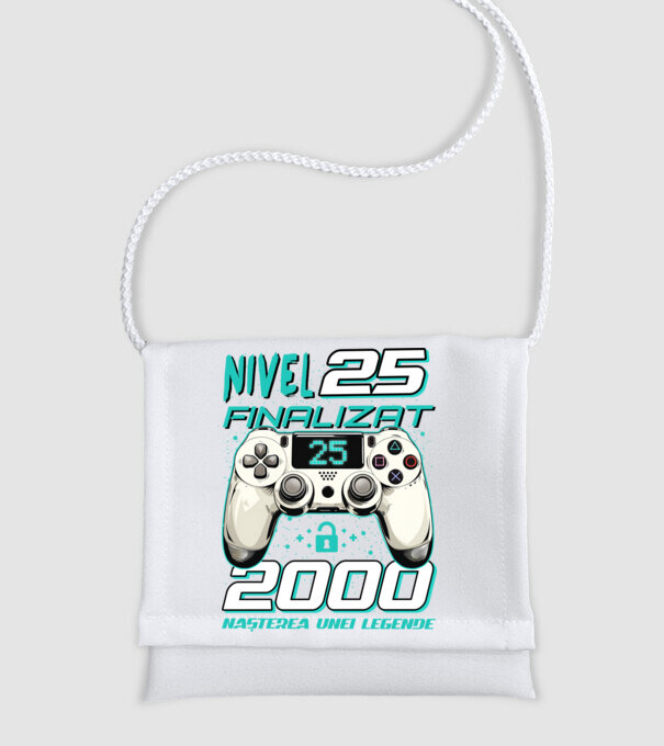 Nivel finalizat 25 2000 model alb pe tricou