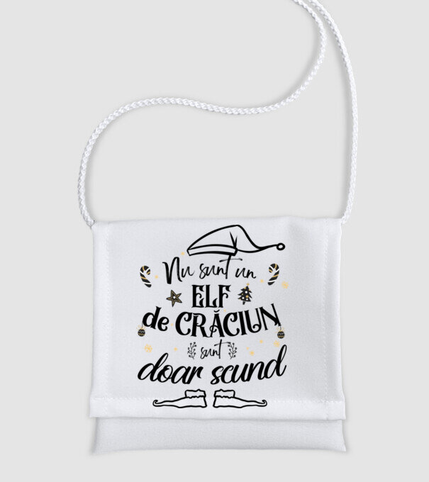 Nu sunt un elf de Crăciun, sunt doar scund ALB model alb pe tricou