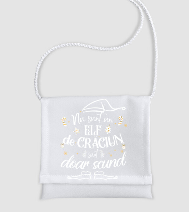Nu sunt un elf de Crăciun, sunt doar scund Negru model alb pe tricou