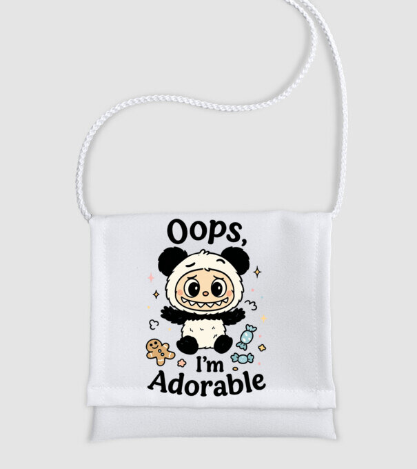 Oops, I'm adorable model alb pe tricou