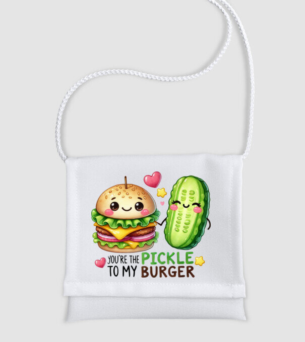 Pickle to my Burger model alb pe tricou