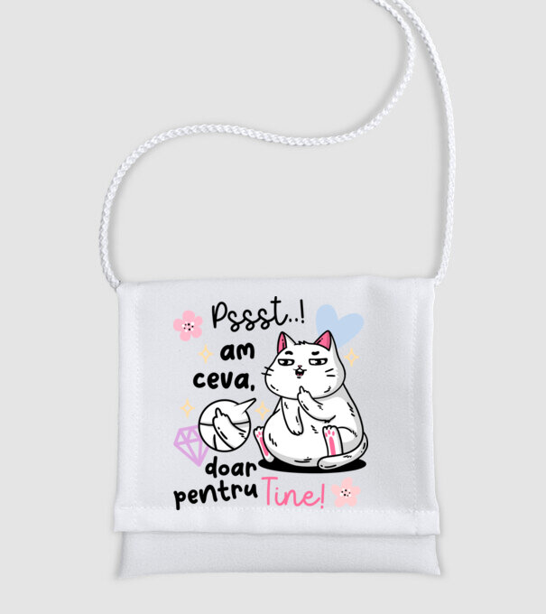 Pssst, am ceva doar pentru tine! model alb pe tricou