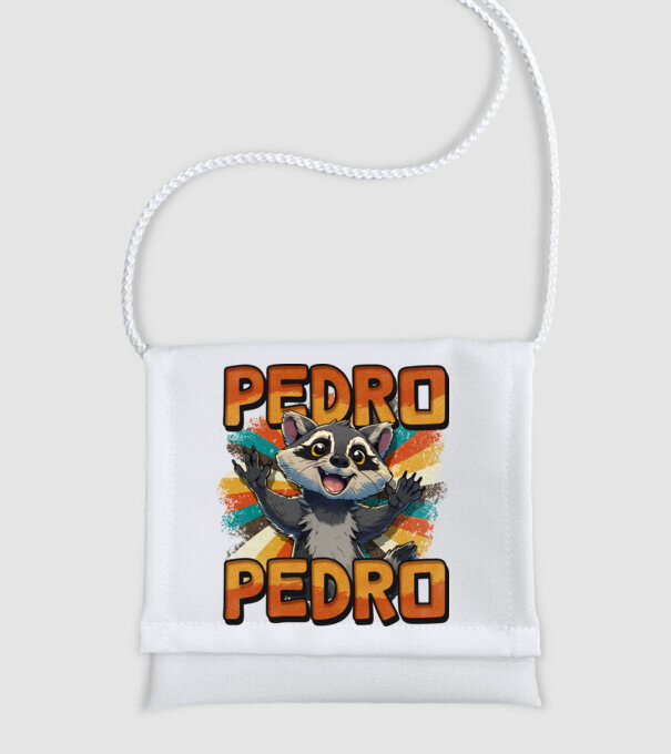 Retro Pedro model alb pe tricou