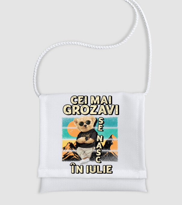 RETRO teddy IULIE model alb pe tricou