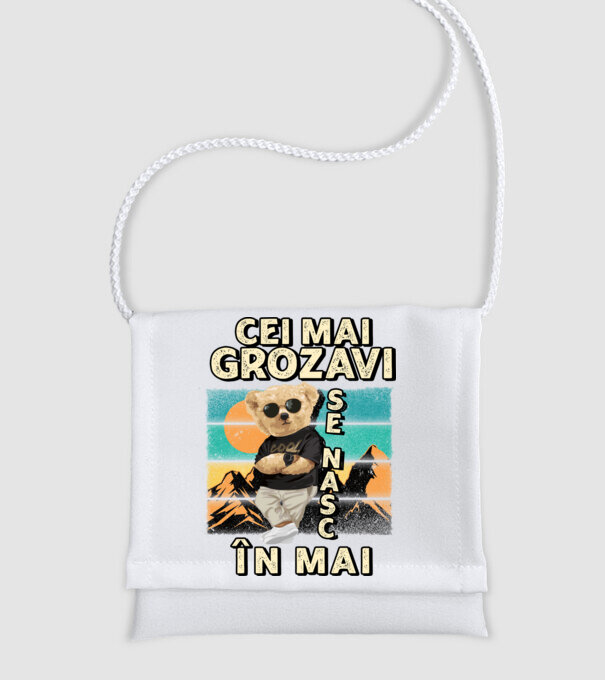 RETRO teddy MAI model alb pe tricou
