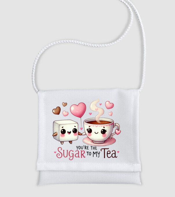 Sugar to my Tea model alb pe tricou