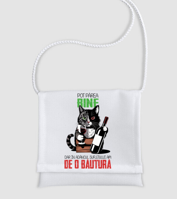 sunt bun pentru o băutură Alb model alb pe tricou
