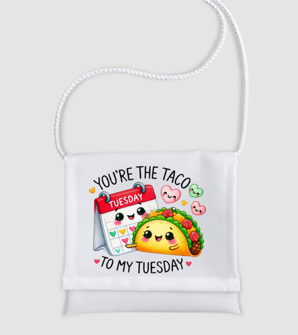 Taco to my Tuesday model alb pe tricou