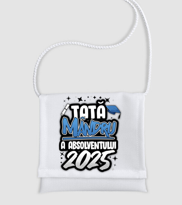 Tată MÂNDRU a absolventului model alb pe tricou