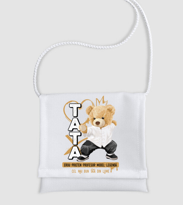Tati Teddy model alb pe tricou
