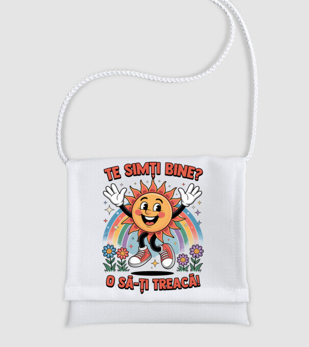 Te simți bine? model alb pe tricou