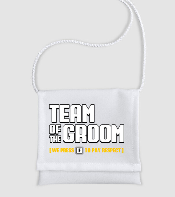 Team of the Groom model alb pe tricou