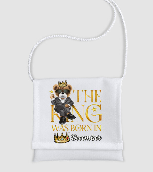 The king was born int DECEMBER model alb pe tricou