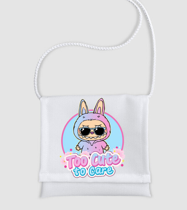 Too cute to care model alb pe tricou