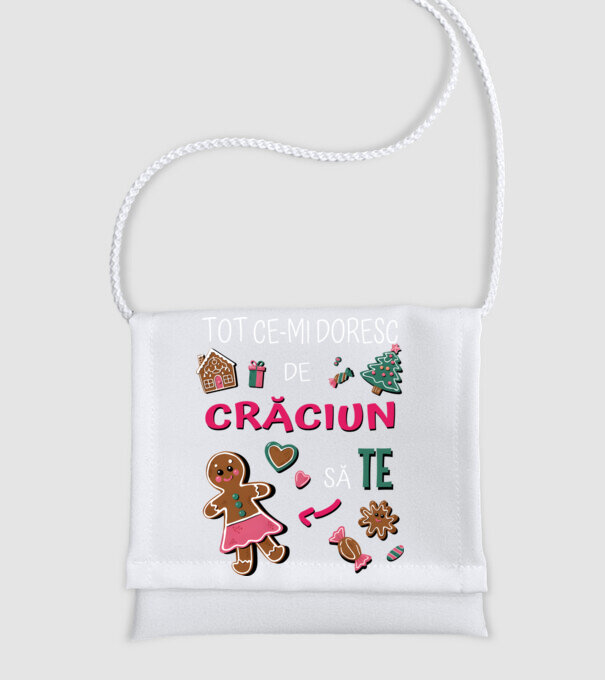 Tot ce-mi doresc de Crăciun să TE Femei Negru model alb pe tricou